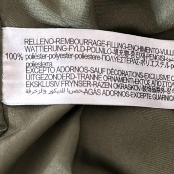 Zara olive quilted puffer anorak jacket size M - Picture 8 of 13